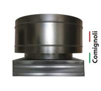 Torretta Fumaiolo Comignolo Antivento x Canne Fumarie C/Base Rettangolare. CE