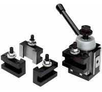 TORRETTA PORTAUTENSILI TORNIO RAPIDA CAMBIO RAPIDO A 64X64 MM + 4 PORTA UTENSILI