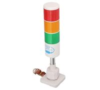 Torrette Luminose a LED 12-24V, Spie Luminose Industriali Multistrato, Lampada di Segnalazione a Colonna con Base, Luce Continua e Lampeggiante Commutabile, 3 Strati (senza Cicalino)(12V)