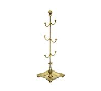 Torri dei gioielli Vintage Brass Jewelry Stand with Decorative Tray Base