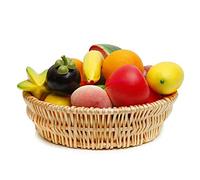 Torribaly Cesto Intrecciato a Mano, Cesto in Vimini per Pane, Frutta, Verdura - Regalo 25 x 8 cm