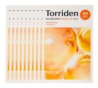 Torriden Cellmazing Brightening Vitamina C Sheet Mask, maschera di stoffa schiarente e rivitalizzante - con vitamina C e niacinamide - K-Beauty cura del viso per pelle radiosa, 26 ml x 10 pezzi