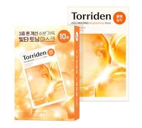 Torriden Cellmazing Brightening Vitamina C Sheet Mask, maschera di stoffa schiarente e rivitalizzante - con vitamina C e niacinamide - K-Beauty cura del viso per pelle radiosa, 26 ml x 10 pezzi