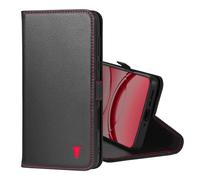 TORRO Custodia compatibile con Oppo Find X8 Pro (6,78” - 2024) - Custodia a portafoglio in vera pelle con supporto e portacarte (nero)