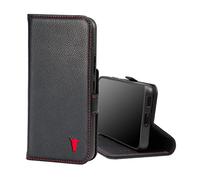 TORRO Custodia Compatibile con Samsung Galaxy S22 5G - Caso in Vera Pelle di qualità con Slot per Schede e Supporto Orizzontale (Nero)