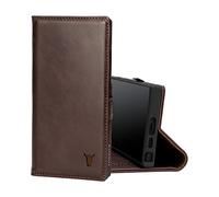 TORRO Custodia Compatibile con Samsung Galaxy S23 Ultra 5G - Custodia a Portafoglio in Pelle Premium con funzione di supporto e Slot per Carte (Marrone)