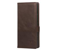 TORRO Custodia compatibile con Samsung Galaxy Z Fold7 2025 - Custodia a portafoglio in pelle premium con funzione stand e scomparti per carte (Marrone scuro)