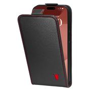 TORRO Custodia Flip in Pelle Compatibile con iPhone 15 Pro - Custodia in Vera Pelle Compatibile MagSafe con Porta Carte (Nero)
