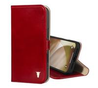 TORRO Custodia in Pelle Compatibile con iPhone 17 Pro Max - Custodia a Portafoglio in Pelle con Supporto e Scomparti per Carte (Compatibile con i Caricabatterie MagSafe Ufficiali) - Rosso