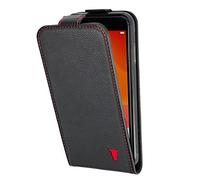 TORRO Custodia Pieghevole Compatibile con iPhone SE/8/7 - Caso in Vera Pelle de Qualità con Slot per Schede e Cover Verticale Flip Down (Nero)