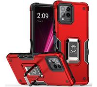 TORRTOWAY Custodia per T-Mobile Revvl 6 Pro 5G con protezione dello schermo cavalletto supporto magnetico integrato per auto custodia protettiva antiurto per fotocamera Revvl 6 Pro 5G (rosso)