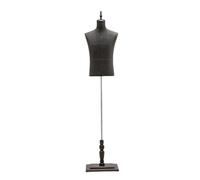 Torso di manichino maschile, modello adulto, altezza regolabile con porta scarpe staccabile e porta pantaloni per esposizione di abiti e completi(A)
