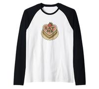 Torta a Forma di Cuore con Scritta Eat Me Maglia con Maniche Raglan