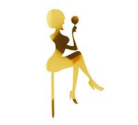 Torta acrilica con tacco alto Lady bicchiere di vino Happy Birthday Cake Beauty Bachelor Party Decoration Cake Toppers per ragazze compleanno