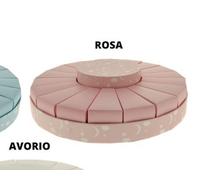 TORTA BOMBONIERA 18 FETTE SPICCHI STRUTTURA VUOTA ROSA BATTESIMO COMUNIONE BIMBA