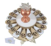 Torta bomboniere comunione profumatori 20 fette cuore eucarestia confetti e biglietti inclusi