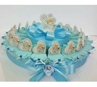 TORTA BOMBONIERE CUORE BIMBO PRIMA COMUNIONE