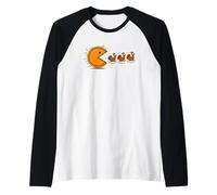 Torta Che insegue i Tacchini Ringraziamento Umorismo Maglia con Maniche Raglan