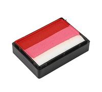 Torta Colorata Divisa in 3 tonalità per la Coppa del Mondo, Tavolozza per Feste di Halloween, Pittura e Cosplay, Strisce Arcobaleno, Pittura per il Corpo da 30 G, Ideale per (10)