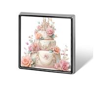 Torta da ballo con decorazioni floreali spille e spille unisex quadrata leggera bavero distintivo gioielli per abbigliamento scialle cappello