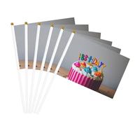 Torta di buon compleanno stampa bandiera palmare leggera feste eventi decorazione parata attività sportiva facile da montare