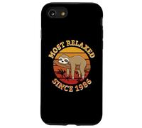 Torta di compleanno 1986 bradipo relax zoo animali palme freddo Custodia per iPhone SE (2020) / 7 / 8