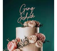 Torta Di Nozze Personalizzata Topper In Acrilico, Decorazione Personalizzata Della Torta Con Nome Della Sposa E Dello Sposo, Compleanno, Anniversario, Regalo Di Fidanzamento