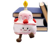 Torta di peluche cantante, giocattolo per dolci per il primo compleanno, bambola musicale, bambola a forma di torta con canzone Happy Birthday, peluche a forma di torta