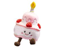 Torta di peluche canto - Giocattolo di torta di compleanno musicale cuscino di torta canto in peluche | Giocattolo di peluche musicale di compleanno morbido a forma di torta con canzone di jo