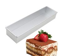 Torta di torta rettangolare - telaio di cottura rettangolare | Stampo per torta in acciaio inossidabile | Torta di gelati | da forno per il compleanno per feste di nozze, padella di cheesecake