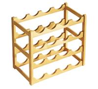 Torta Di Vini Impilabile - Bottiglie Supporto Per Schermo | Torta Di Vino Rustico In Legno | Impilabile 20 Porta Bottiglia | Mensola In Legno A 4 Livelli Per Stoccaggio Deposito, Organiz