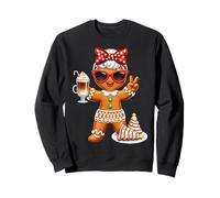 Torta Natalizia con Albero di Natale a Forma di Pan di Zenzero Felpa