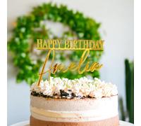 Torta Personalizzata Con Nome Felice Compleanno Con Charm In Acrilico
