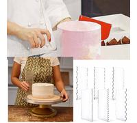 Torta Raschietto Pettine 24x10x0.2cm 6pcs / Set Bordo Frullatore DIY Strumento