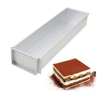 Torta Rettangolare-Dispositiva Antiaderente Da 15.74x3.93x2.36 Pollici | Panna In Lega Di Alluminio Per Chiffon, Mousse, Compleanno E Torte Nuziali | Bakeware A Forma Fissa Per Forno E Dessert Per Fes