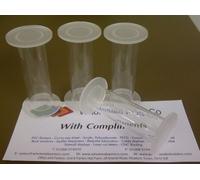 Torta Separatori Pioli Set Di 4 Trasparente & Frosted Acrilico perspex Supporti