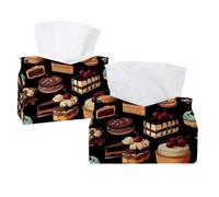 Torte e crostate senza cuciture modello copertura della scatola del fazzoletto, porta fazzoletti rettangolare decorativo per il viso dispenser di tovaglioli per bagno, cucina, tavolino da caffè auto