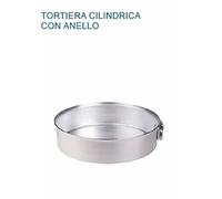 TORTIERA Alluminio Ø cm 32 X7H CILINDRICA ANELLO Professionale Pentole Agnelli