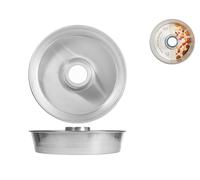 Tortiera alta in alluminio con tubo di cm 24