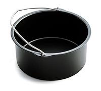 Tortiera Apribile 20 Cm 18 Cm 17 Cm, Teglie da Forno Rotonda, Tortiera Tonda Alta Acciaio al Carbonio, Rivestimento Antiaderente Teglie per Dolci con Fondo Rimovibile, Nero