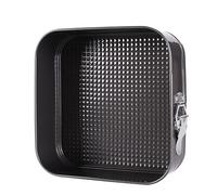 Tortiera Cerniera,Tortiera Apribile Set di teglie for torte quadrate in acciaio al carbonio con fondo antiaderente rimovibile e dispositivo di blocco, stampi for torte, accessori for la cottura(22cm)