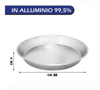 3pz Tortiera per Pastiera - 30 cm - Pentalux Alluminio