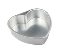 Tortiera in alluminio a forma di cuore con finitura non e base allentata per un semplice rilascio della torta, adatta per cioccolato e altre esigenze di cottura (20,3 cm)