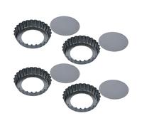 Tortiere Crostatine Tescoma Delicia Alluminio ø 10 cm Fondo Removibile Set 4