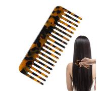 Tortoise Shell Comb - Antistatic Marbled Small Travel Purse Hair Detangling Comb, Handmade Saw-Cut Polished Wide Teeth For Thick Curly Wavy Hair Styling Grooming Portable Hairbrush