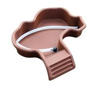 Tortoise Water Bowl with Ramp, Reptile Bathing Pool, 13.98x12.6x2.76 inches Easy-Clean Soaking Tub, Multifunctional Feeder Dish, Ideal for Balcony Garden Living Room Habitat