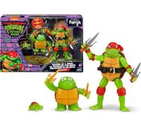 TORTUGAS NINJA - Pacchetto evoluzione Raphael, include tartaruga pre mutazione, figura di base e Raphael trasformato, liquido OOZE che fa brillare le figure, per bambini di 4 anni+, famoso (TU819400)