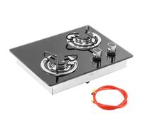Torvex Gas Fove Cooktop 2 Burner Temperted Glass Gas Pancy 1,8 kW di alimentazione, piano cottura portatile per roulotte