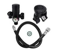 Torvex Valvola di respirazione, valvola secondaria del Secondo Stadio dell'erogatore subacqueo PV-002 con Tubo a Media Pressione per l'alimentazione d'Aria Subacquea (Nera)