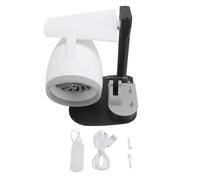 Torvex Ventilatore da tavolo, ventilatore di raffreddamento USB con luce posteriore rossa, umidificatore a forma di motore Turbofan per casa e ufficio.